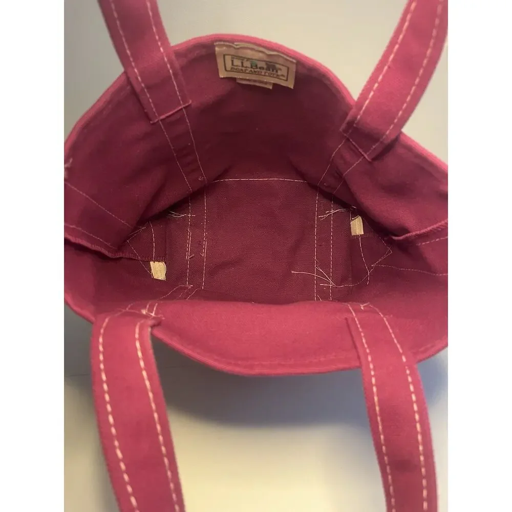 Vintage L.L. Bean Boat & Tote Two Tone Purple Wine RARE Made in USA EUC 90s VTG